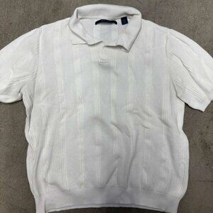 Women Perry Ellis shirt jacket color white size L